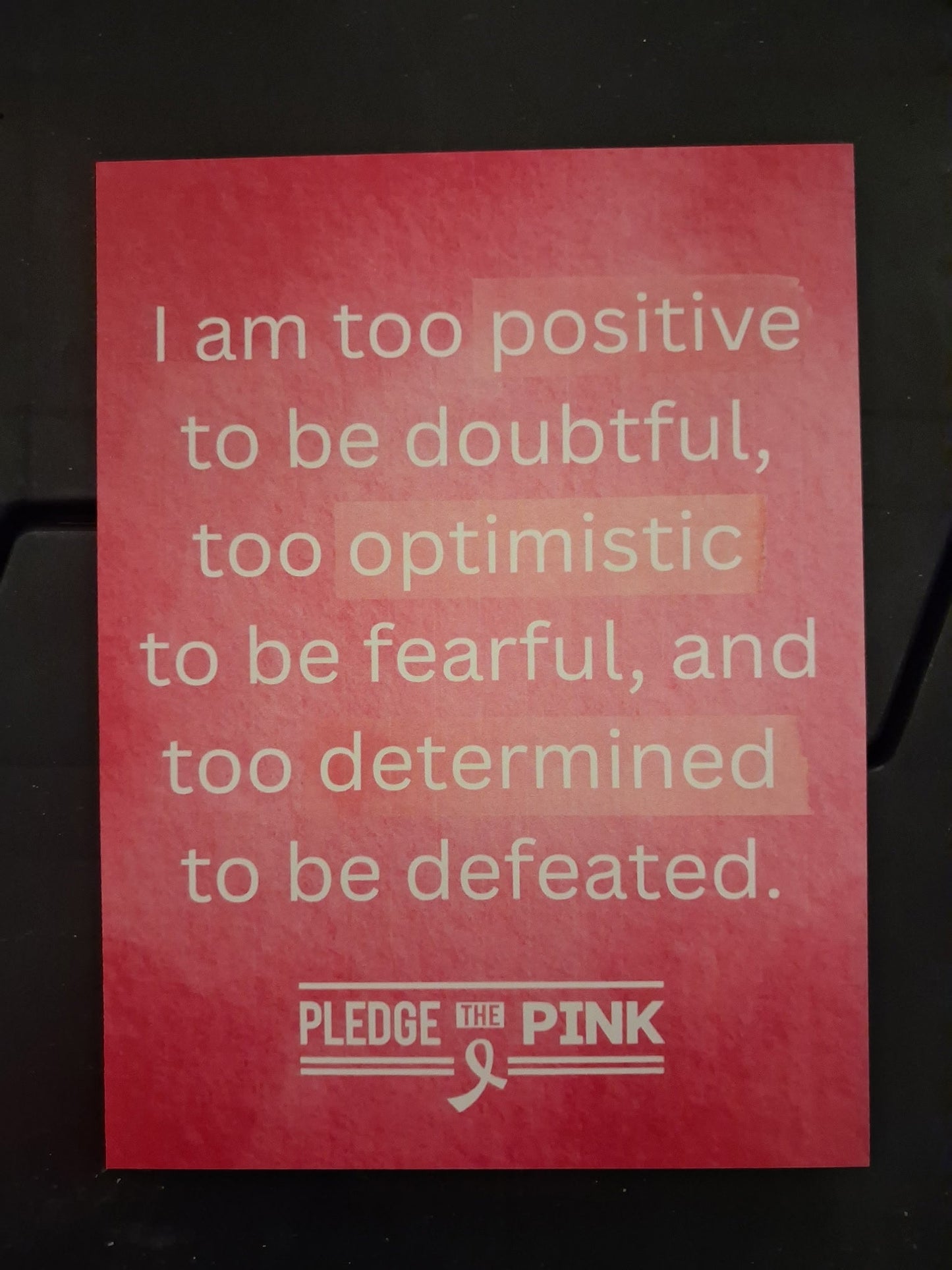 Survivor Inspirational Message plaque
